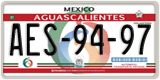 Aguascalientes, Cars (AAA-00-00)