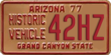 Arizona, Historic vehicle (XXXX)