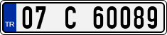 License plate of Turkey, Regular plates