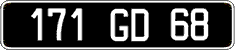 French license plate, FNI