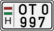 license plates of Hungary, Oldtimers (1990)