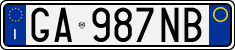 License plate of Italy, Cars (1994 year series)