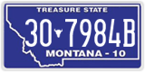 Montana, 1-12345A / 10-1234A