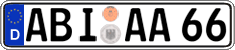 German license plate, Regular plates