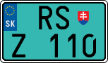 License plate of Slovakia, Special vehicles