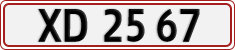 License plate of Denmark, Regular plates