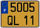 French license plate, FNI