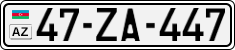 License plate of Azerbaijan, Cars