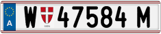 License plate of Austria, Regular plates