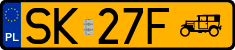 License plates of Poland, Oldtimers