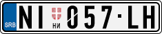 License plate of Serbia, Cars