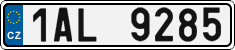 License plate of the Czech Republic, Cars (2001)