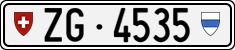 License plate of Switzerland, Cars