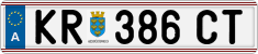 License plate of Austria, Regular plates