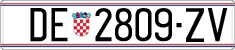 License plate of Croatia, Regular plates