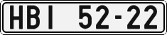License plate of the Czech Republic, Cars (1960)