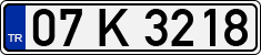 License plate of Turkey, Regular plates