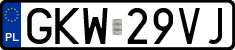License plates of Poland, Regular car plates