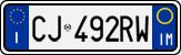 License plate of Italy, Cars (1994 year series)
