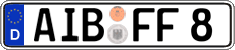 German license plate, Regular plates