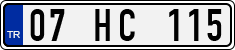 License plate of Turkey, Regular plates