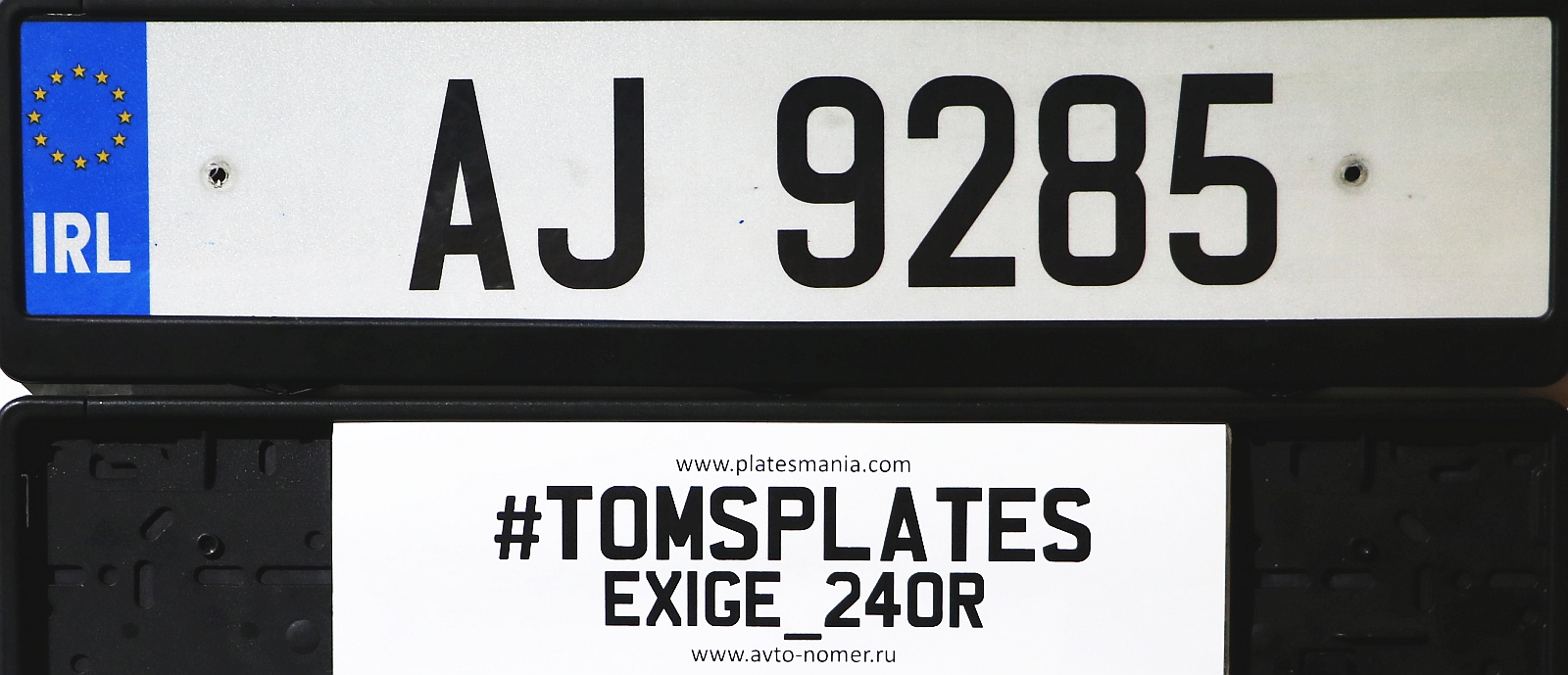 AJ-9285, License plate without vehicle 