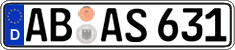 German license plate, Regular plates