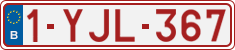 License plate of Belgium, Regular plates (2010)