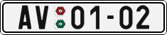 License plate of the Czech Republic, Cars (1960)