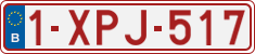 License plate of Belgium, Regular plates (2010)