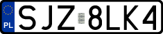 License plates of Poland, Regular car plates