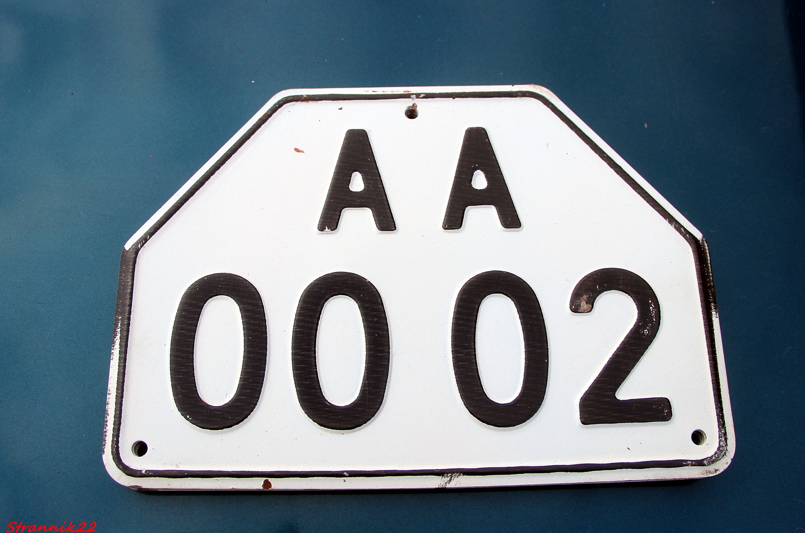 АА 0002, License plate without vehicle 