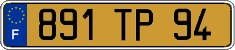French license plate, FNI