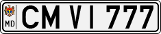 License plate of Moldova, Cars (1992)