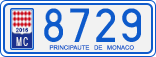 License plate of Monaco, Cars