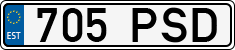 License plate of Estonia, Regular car plates