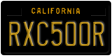 California, Vanity Plates