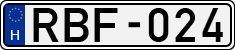 license plates of Hungary, Cars (1990)