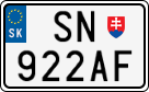 License plate of Slovakia, Motorcycles