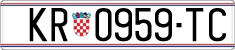 License plate of Croatia, Regular plates