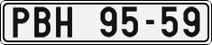 License plate of the Czech Republic, Cars (1960)