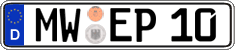 German license plate, Regular plates