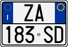 License plate of Italy, Cars (1994 year series)