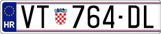 License plate of Croatia, Regular plates
