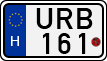 license plates of Hungary, Motorcycles (1990)