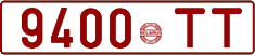 License plate Belarus, Cars (1992)