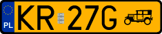 License plates of Poland, Oldtimers
