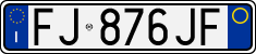 License plate of Italy, Cars (1994 year series)