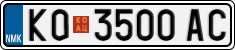 License plate of North Macedonia, Regular plates (2012)