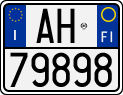 License plate of Italy, Motorcycles (1994 year series)